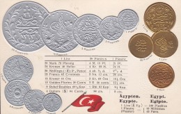 Egypt Egypte Ägypten Coins Münze Pièces Munten Monete Moedas Monedas Embossed, Geprägt Litho (2 Scans) - Monnaies (représentations)