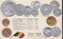Belgium Belgien Belgique Coins Münze Pièces Munten Monete Moedas Monedas Embossed, Geprägt Litho (2 Scans) - Coins (pictures)