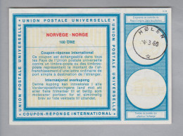 Norwegen Ganzsachen Coupon Réponse International 1969-03-14 100 Öre - Postal Stationery