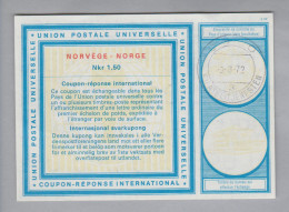 Norwegen Ganzsachen Coupon Réponse International 1972-08-03 Oslo 1.50 Nkr. - Postal Stationery