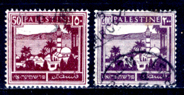Palestina-0098 - 1927-45: Yvert & Tellier N. 75, 78 (o) Used (bella Coppia Verticale) - Privo Di Difetti Occulti. - Palestine