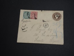 GRANDE BRETAGNE / INDES - Entier Postal En Recom. Pour La Belgique 1891 ,affranchissement Incomplet - A Voir - L 2956 - 1882-1901 Impero