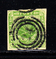 Denmark Used Scott #5 8s Royal Emblems  Cancel: 3-ring '24' - Used Stamps