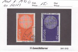 Andorra Franz. 1970 - Nr. 222/23 - Europa CEPT - Gestempelt Cancelled - Usados