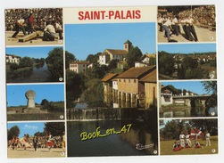 {62720} 64 Pyrénées Atlantiques Saint Palais , Multivues ; Bidouze , Folklore , Vue Générale , Pont , Force Basque - Saint Palais