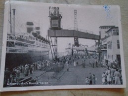 D140099 Columbuskaje  BREMENHAVEN  Columbus  Colón - 1958 Steamer  Embarkation - Bremerhaven