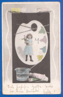 Fantaisie; Kind; Künstlerkarte; 1908 Stempel Hosszufalu Sacele - Ohne Zuordnung