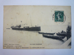 CAP-FERET  (Gironde)  :  Arrivée De La  "VILLE De ROCHEFORT"  Au Débarcadère Du CAP.   1909   - Andere Gemeenten