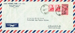 K8977 - Turkey (1955) Galata (air Mail Letter To Czechoslovakia) - Lettres & Documents