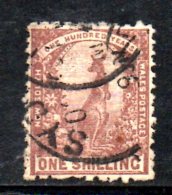 T642 - NEW SOUTH WALES , 1 Scellino : Filigrana Corona Su NSW CAPOVOLTA . Usato - Used Stamps