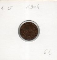 France. 1 Centime Daniel Dupuis. 1904 - 1 Centime