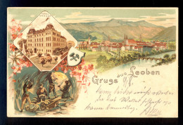 Gruss Aus Leoben / Litho. / Year 1898 / Postcard Circulated, 2 Scans - Leoben