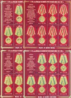 2014. Russia, Medals For Defensive Fights, 4 Sheetlets, Used/CTO - Gebraucht