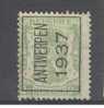 BELGIE - OBP Nr PRE 320 A  - "ANTWERPEN 1937" - Typo - Klein Staatswapen - Préo/Precancels - (*) - Typo Precancels 1936-51 (Small Seal Of The State)