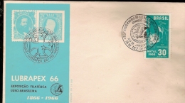 Brazil & FDC LUBRAPEX, Expo. Philatelic Luso-Brazilian, Rio De Janeiro 1966 (807) - FDC