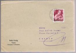 Liechtenstein, 1951, For Geneve - Storia Postale