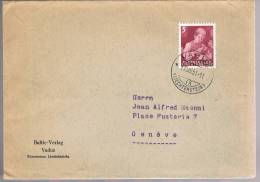 Liechtenstein, 1951, For Geneve - Storia Postale