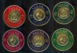 1963 Tonga Series Of Gold Money Ordinary / Airmail / Air Service Set ** 3 Scans - Tonga (...-1970)