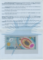 TOTAL SOLAR ECLIPSE, BANKNOTE AND BOOKLET, 1999, ROMANIA - Rumänien