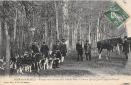 60-PONT-SAINTE-MAXENCE- RENDEZ-VOUS EN HAUT DE LA CÔTE DE PONT, LA MEUTE (EQUIPAGE DU COMTE DE VALON) - Pont Sainte Maxence