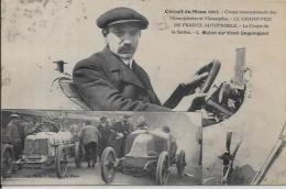 CPA Voiture Automobile Course Circuit Circulé Le MANS 1913 MOLON Vinot Deguingand - Le Mans