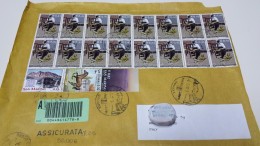 RSM Assicurata Convenzionale Raccomandata SAN MARINO 2002 2003 Blocco Busta Used Usato Busta Lettera Complete Cover - Storia Postale