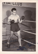 Autographe Original Signature Dédicace Sport Boxe Boxeur Albert ADIDA Avia Club (2 Scans) - Autografi