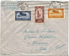 Maroc Morocco Marruecos Marokko Lettre Cover Carta Belege Rabat 1937 Obliteration Mécanique OMEC Poste Aérienne - Briefe U. Dokumente