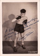 Autographe Original Signature Dédicace Sport Boxe Boxeur André FERRAD Avia Club (2 Scans) - Autographes