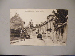 A396. CPA. 60. PRECY-sur-OISE. Rue De L'Eglise.  Beau Plan Animé. écrite - Précy-sur-Oise