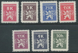 1945 CECOSLOVACCHIA FRANCOBOLLI DI SERVIZIO 5 VALORI MH * - CZ9 - Official Stamps