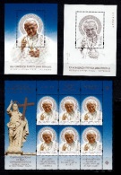 (025-27) Poland / Pologne / Polen  Pope / Papst / 2014 / 2 Sheets + Sheetlet  ** / Mnh  Michel 4668 KB + BL 223-24 - Autres & Non Classés