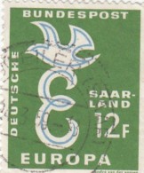 Sarre 1958-  Unificato 421 Used  Europa Cept - Usados
