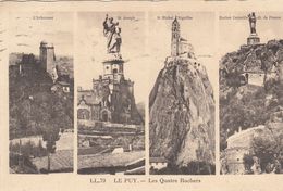 G , Cp , 43 , LE PUY-en-VELAY , Les Quatre Rochers , Multi-Vues - Le Puy En Velay