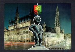 Bruxelles / Brussel - Manneken-Pis Et Grand'Place En Nocturne - Non Circulé - Not Circulated - Nicht Gelaufen. - Berühmte Personen