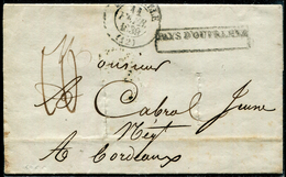 GUYANE FRANCAISE - LETTRE DE CAYENNE LE 11/11/1838 POUR BORDEAUX AVEC " PURIFIÉ A MARSEILLE " & 2 ENTAILLES - TB - Storia Postale