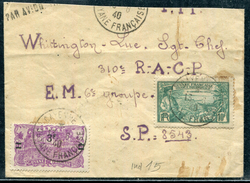 GUYANE FRANCAISE - N° 105 + 130 + 142 / LETTRE AVION DE CAYENNE LE 13/6/1940 POUR LE S.P. 8543, AVEC CENSURE - TB - Covers & Documents