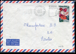 GUYANE FRANCAISE - FRANCE N° 1738 / OM CAYENNE CODE POSTALE LE 23/3/1973 POUR NANTES - TB - Storia Postale