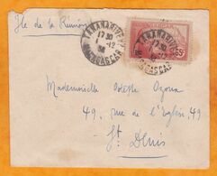1938 - Enveloppe De Tananarive, Madagascar Vers Saint Denis De La Réunion - Cad Arrivée - Timbre Seul Jean Laborde 65 C - Storia Postale