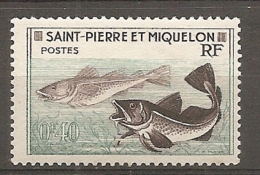 ST PIERRE - Yv. N°  353 *   40c   Morue   Cote  0,5 Euro  BE - Nuovi