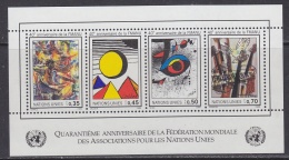 United Nations Geneva  1986 40th Ann. World Federation Of UN Associatiions M/s ** Mnh (32320D) - Blocs-feuillets