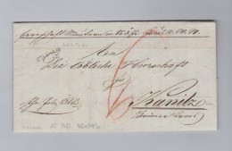 Heimat Österreich NÖ KREMS 1836-03-01 Vorphila Brief Nach Kanitz - ...-1850 Prefilatelia