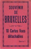 « Souvenir De BRUXELLES » - Carnet De 10 CV - Lots, Séries, Collections
