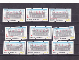 # 193 ATM, 1995, 9 STAMPS, MNH**, ROMANIA - Machine Labels [ATM]