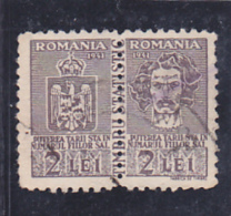 # 193 REVENUE STAMPS, 2 LEI, COAT OF ARMS, STAMPS IN PAIR, ROMANIA. - Fiscaux