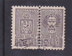 # 193 REVENUE STAMPS, 2 LEI, COAT OF ARMS, STAMPS IN PAIR, ROMANIA. - Fiscale Zegels