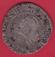 France Henri III - Demi Franc Argent - Limoges - 1574-1589 Henri III