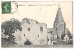 80 - PICQUIGNY - L'Eglise Et Les Ruines Du Château Féodal - Picquigny