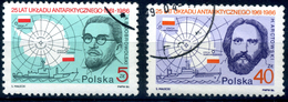 POLOGNE 1986 YVERT N°2843/44 - 25 EME ANNIVERSAIRE TRAITE ANTARTIQUE OBLITERE - Antarktisvertrag