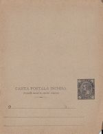 KING CHARLES 1ST, CLOSED PC STATIONERY, ENTIER POSTAL, UNUSED, ROMANIA - Storia Postale